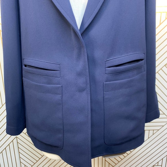 Rachel Comey Andes Blazer in Navy Blue Georgette - Picture 4 of 12
